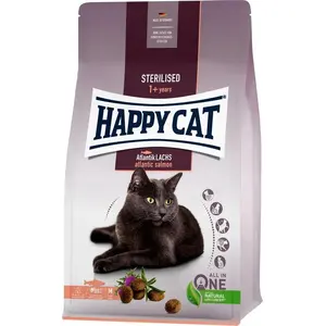 Корм для кошек happy cat Sterilised Atlantic Salmon 10 кг — сухой корм для стерилизованных взрослых кошек, с лососем
