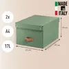 Leitz Puro Medium Storage Box 17L Green 2-Pack Photo 3