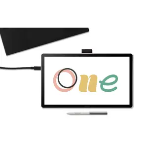 WACOM pen display tablet Wacom One 14 — 14" IPS, 309×174 mm working area, 2540 lpi, 4096 pressure levels, wired USB, Black/White