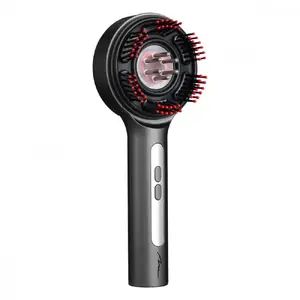 Scalp Hairbrush Massager MEDIA-TECH MT6537 — cordless, 5 speeds, 1500 mAh Li‑Ion, USB‑C, grey, ergonomic handle