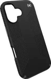Speck Presidio2 Grip + MS Smartphone Cover for Apple iPhone 17 Black Polycarbonate with Antimicrobial Protection