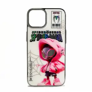 Silikona maciņš iLike iPhone 14 — balti rozā Spider Sense
