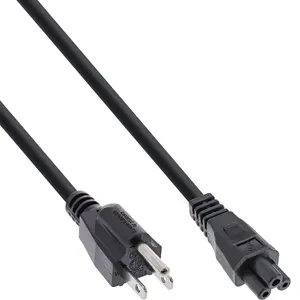 InLine B-16656U Power Cable Black 2 m NEMA 5-15 to IEC C5 H05VV-F 250 V 2.5 A