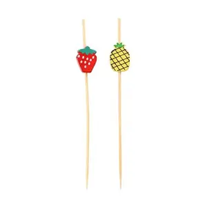 Fruit food picks Papstar DE1889955 bamboo 12 cm 40 pcs