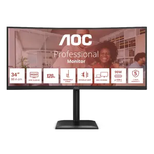 Монитор AOC E4 CU34E4CV 34" UltraWide Quad HD LCD 3440 x 1440
