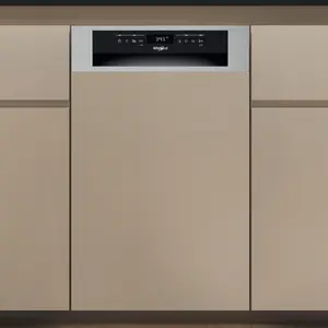 Built-in dishwasher WHIRLPOOL WH6PB10BS7A0 — 45 cm, 10 place settings, semi-integrated