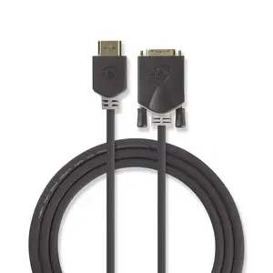 Video kabeļa adapteris Nedis CCBW34800AT20 2m HDMI Type A DVI-D