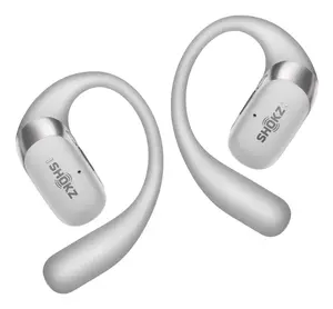 Headphones Shokz OpenFit 2+ wireless ear-hook in-ear IP55 Bluetooth 5.4, 11 h playback, 48 h with case, wireless charging, grey