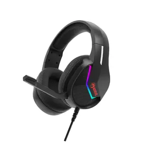 Marvo H8618 Vadu spēļu austiņas USB Type-A Melns Binaurālas Circumaural Boom mikrofons Galvas stīpa