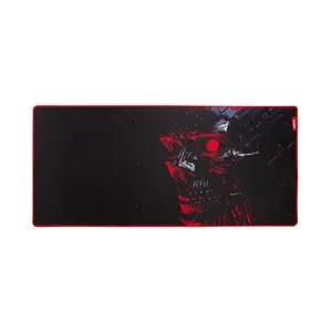Marvo Scorpion G51 Noob XL Gaming Mouse Pad with Microfibre Surface, Non-Slip Base and Stitched Edges in Black and Red