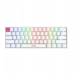 Mechanical Gaming Keyboard Marvo Saber 61 KG933G WH EN — 61-key, Jixian Red switches, RGB backlit, white