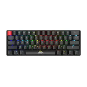 Marvo Scorpion KG933G Saber 61 Проводная механическая игровая клавиатура 60% UK Layout QWERTY RGB LED Черный