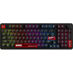 Mechanical keyboard Marvo KG937 Arma 98 TNT Peach with RGB backlight