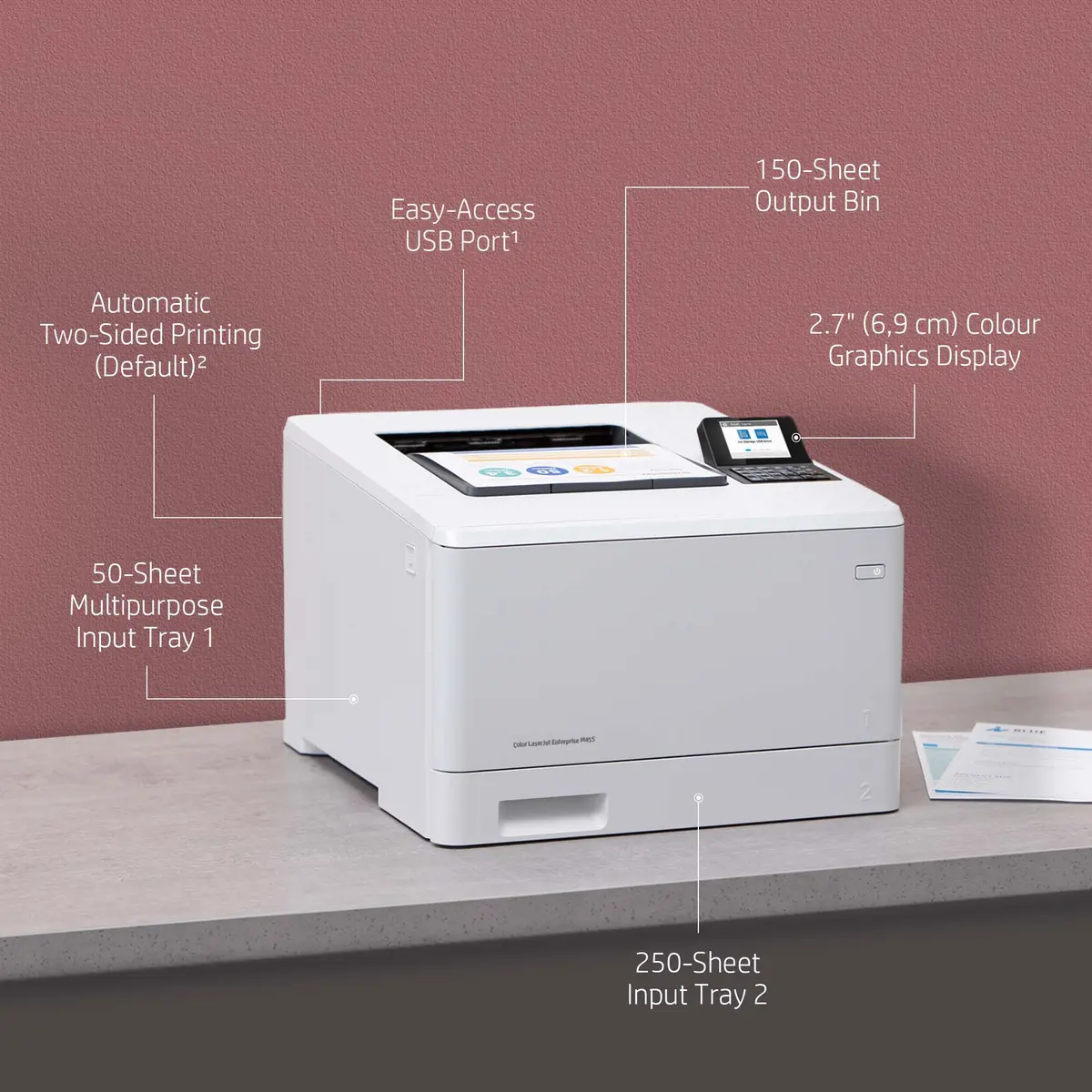 Цветной принтер HP Color LaserJet Enterprise M455dn Photo 5