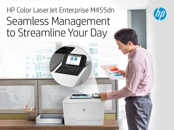 Цветной принтер HP Color LaserJet Enterprise M455dn Photo 18