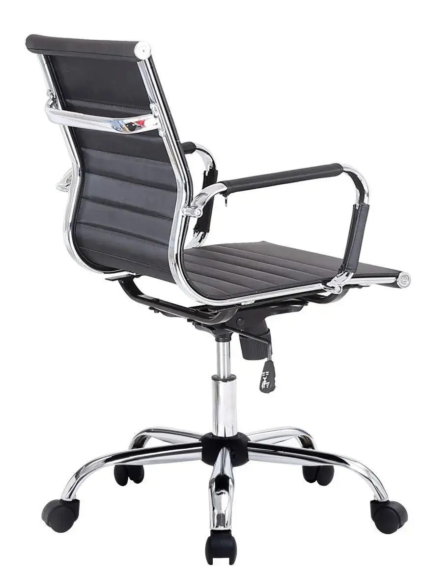 Equip biroja krēsls Rievota apdare Vidējā atzveltne Photo 4