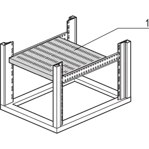Stationary shelf SCHROFF FACHB.UNI.STAT.600B500T 7021 — 600 mm width, 500 mm depth