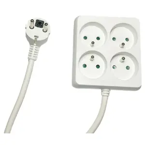 Удлинитель Microconnect MC-PSSQUARE040150FRW 1.5м 4 розетки Внутренний Белый