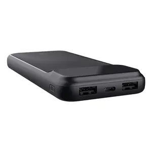 Power bank TRUST 25882 — Portable Li‑Ion 10000 mAh, PD 3.0/PPS/QC3.0, 2×USB‑A + 1×USB‑C, 20W, Black