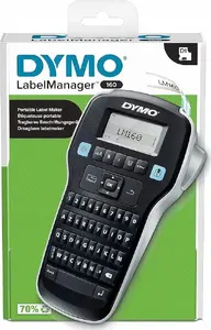 Etiķešu printeris Dymo LabelManager 160 rokas kompaktā konstrukcija, pārnēsājamais