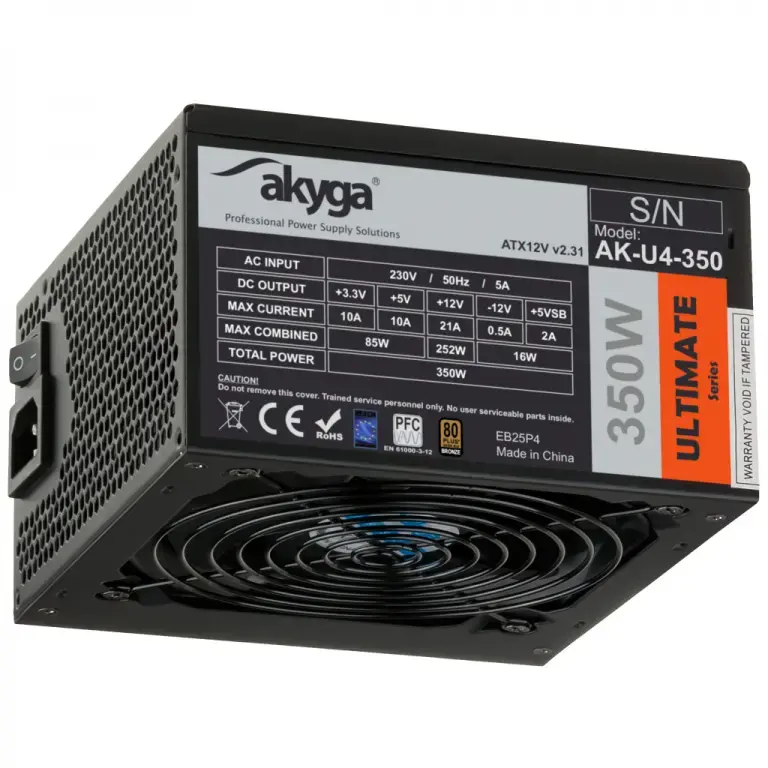 Power Supply Unit Akyga AK-U4-350 Photo 2