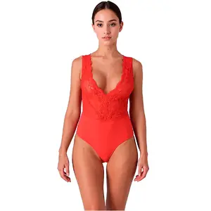 Body PASSION EVALIE RED L/XL D-244588 – women's lingerie bodysuit, size L/XL, red