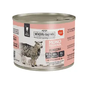 Влажный корм для кошек wiejskazagroda Monobiałkowa Lamb 200 г — монобелковый, для взрослых, без злаков и сои