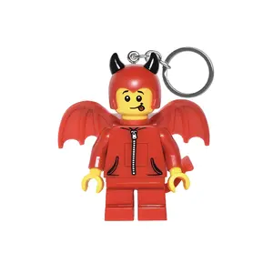 Keychain LED Light LEGO Minifigures Cute Little Devil Euromic Red Yellow