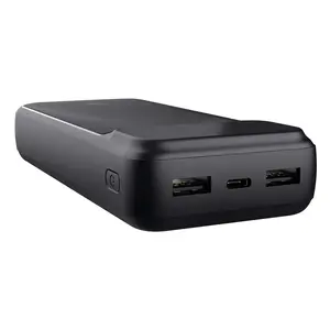 Power bank TRUST 25883 — 20000 mAh Li‑Ion, PD & Quick Charge 3.0, 2×USB‑A + 1×USB‑C, 20 W, Black