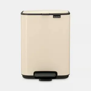 Pedal bin BRABANTIA Bo 4L — 4 Litre stainless-steel pedal waste bin, soft beige