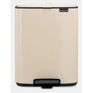 Brabantia Bo Pedal Bin 12 L Rectangular Steel Beige
