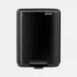 Pedal Bin BRABANTIA Bo 7L Matt Black — 7 Litre Pedal Waste Bin, Matte Black