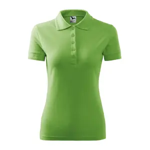 Sieviešu polo krekls MALFINI ADL 21039 Pique Grass green, īsās piedurknes, regulārs siluets