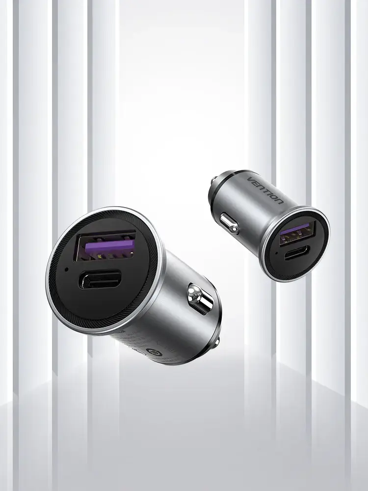 Vention auto lādētājs 2 porti PD 3.0 QC 3.0 Photo 7