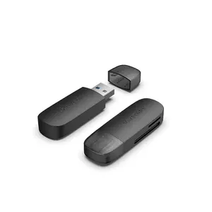 Vention 2‑in‑1 USB 3.2 Gen 1 (USB 3.0) karšu lasītājs — SD un MicroSD, melns, kompakts