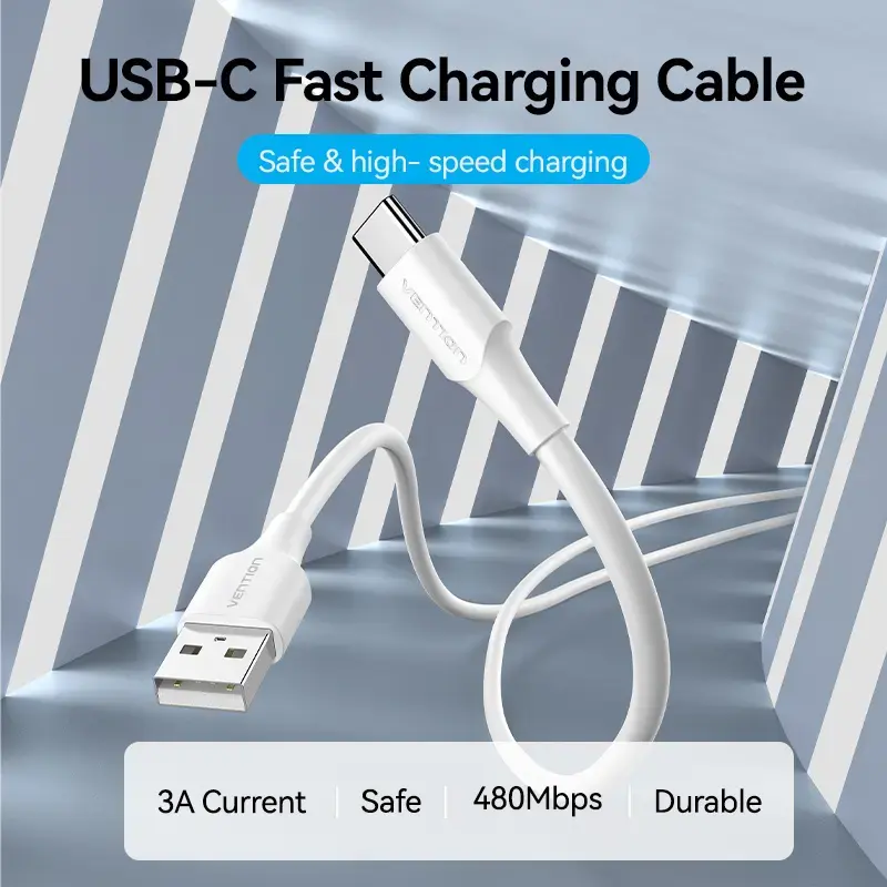 Vention USB 2.0 A Male to C Male 3A Cable Photo 7