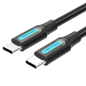 Кабель Vention USB 2.0 C Male to Male 1M Черный PVC 0.48 Gbit/s
