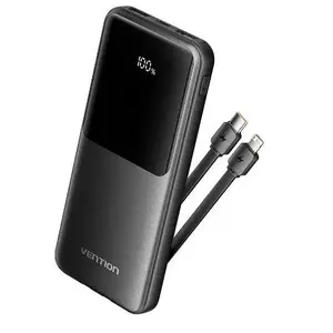 Portable power bank Vention FHOB0 10000mAh 22.5W USB, black