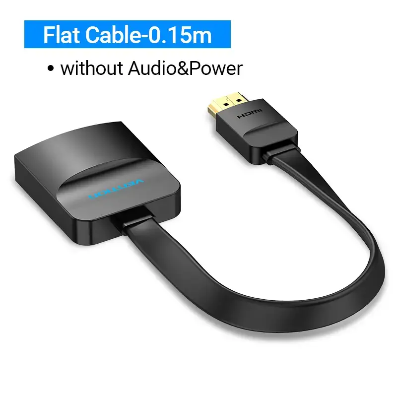 Преобразователь Vention Flat HDMI в VGA 0.15M черный Photo 2