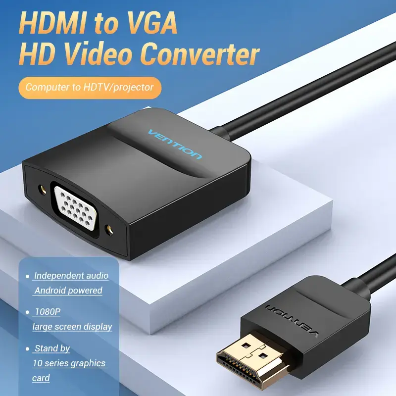 Vention HDMI uz VGA pārveidotājs 0.15M melns Photo 3