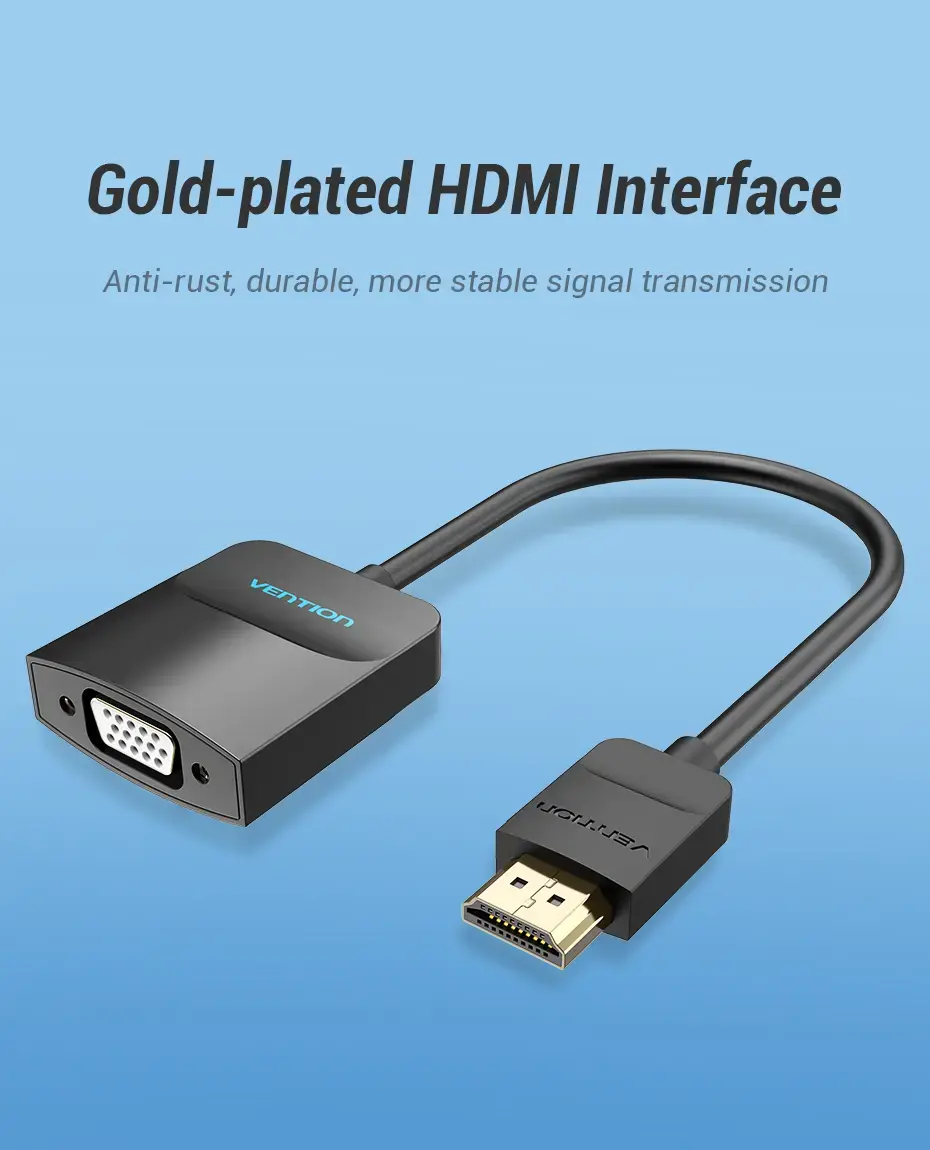 Vention HDMI uz VGA pārveidotājs 0.15M melns Photo 13