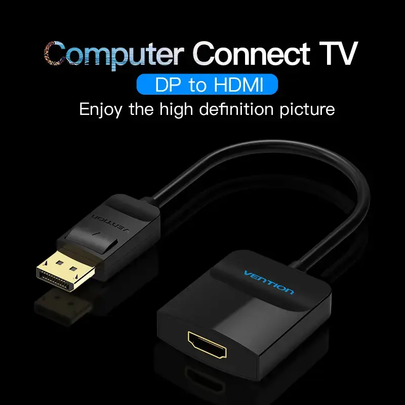 Vention DP uz HDMI pārveidotājs 0.15M melns Photo 8