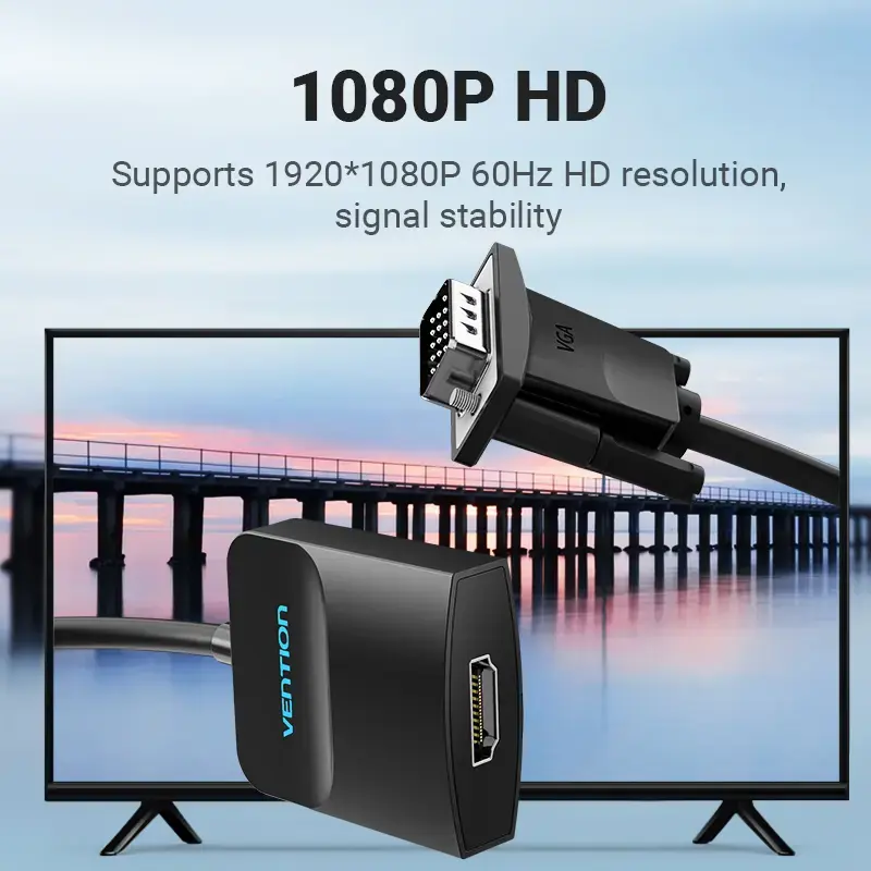 VGA uz HDMI pārveidotājs Vention 0.15M Melns Photo 2