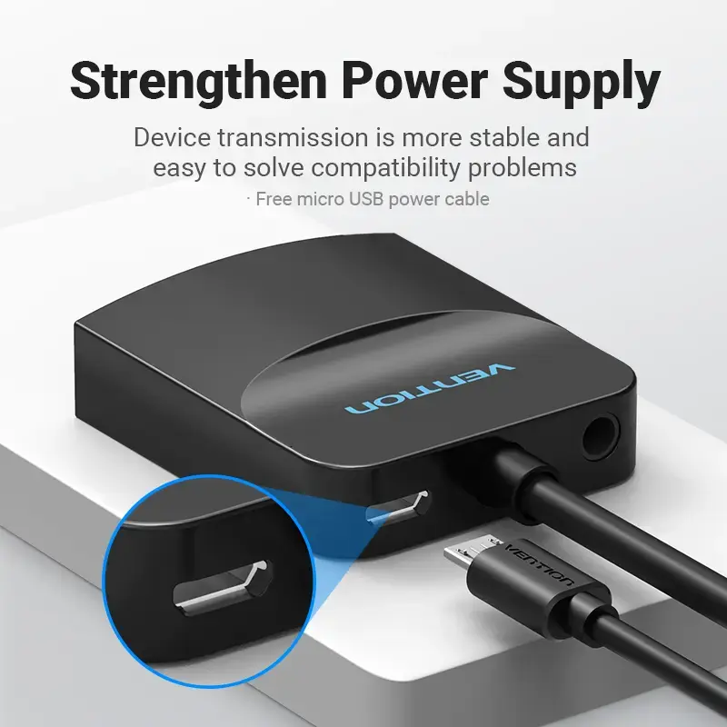 VGA uz HDMI pārveidotājs Vention 0.15M Melns Photo 3