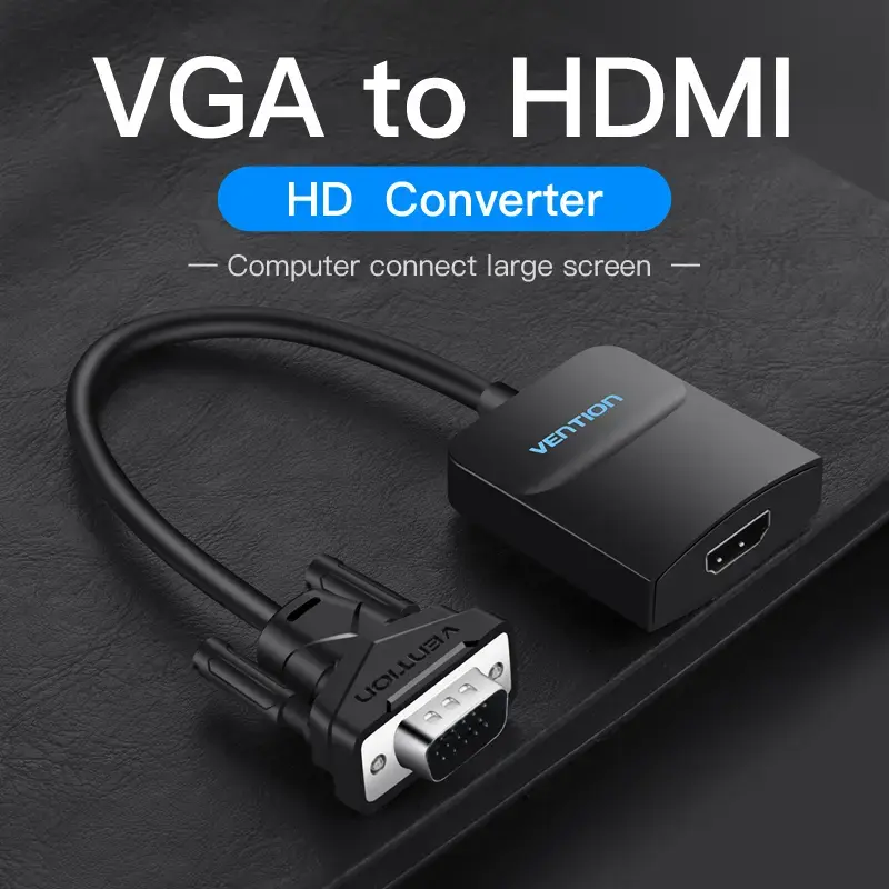 VGA uz HDMI pārveidotājs Vention 0.15M Melns Photo 6