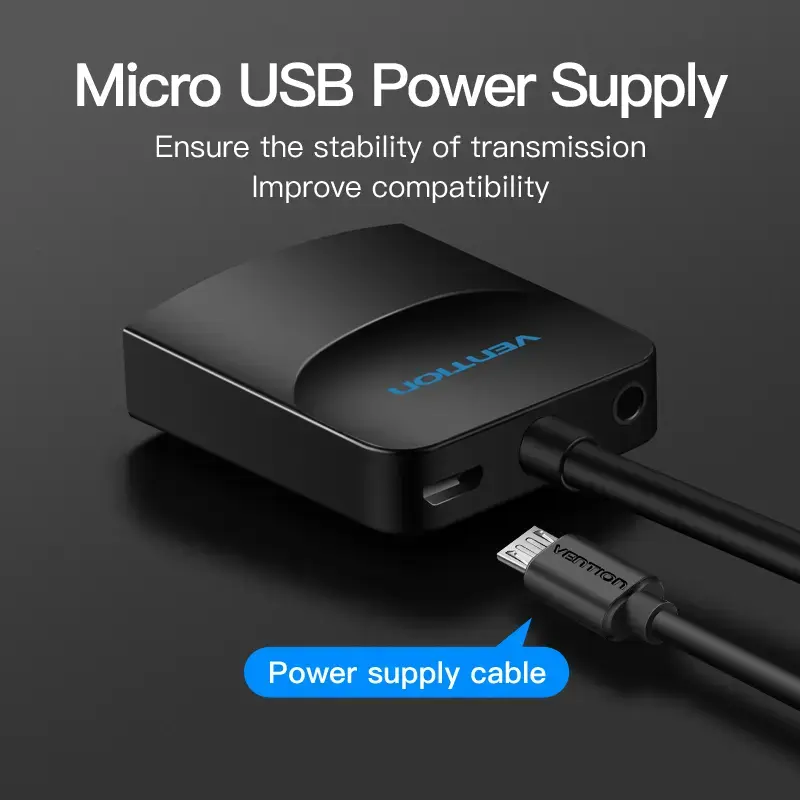 VGA uz HDMI pārveidotājs Vention 0.15M Melns Photo 9