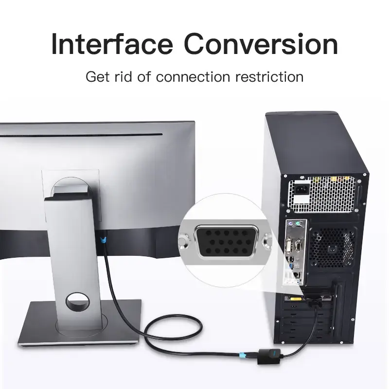 VGA uz HDMI pārveidotājs Vention 0.15M Melns Photo 12