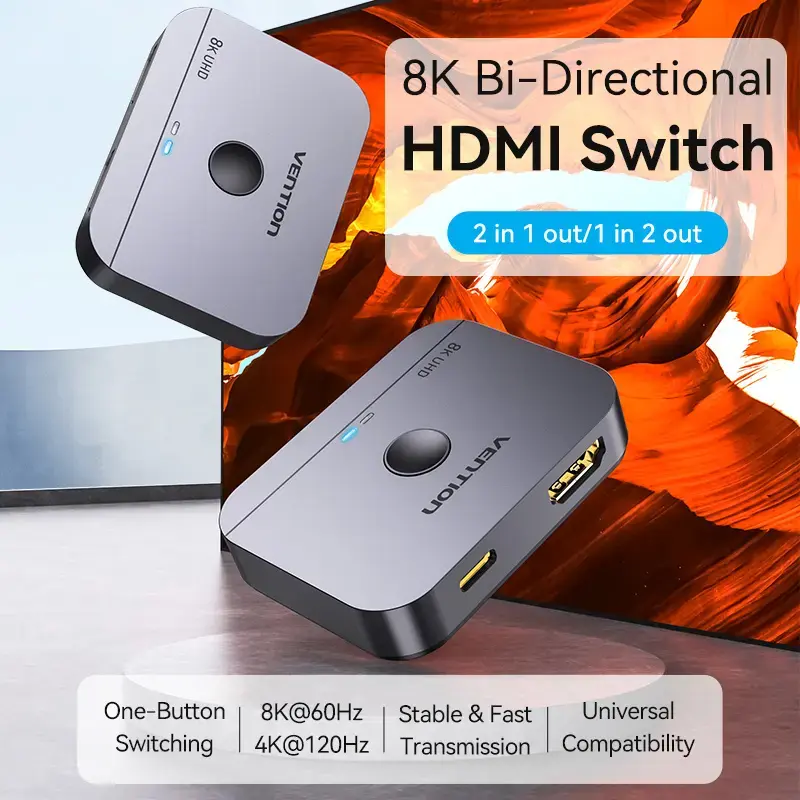 Vention 2-Port Bi-Directional 8K HDMI Switcher AKPH0 Photo 2