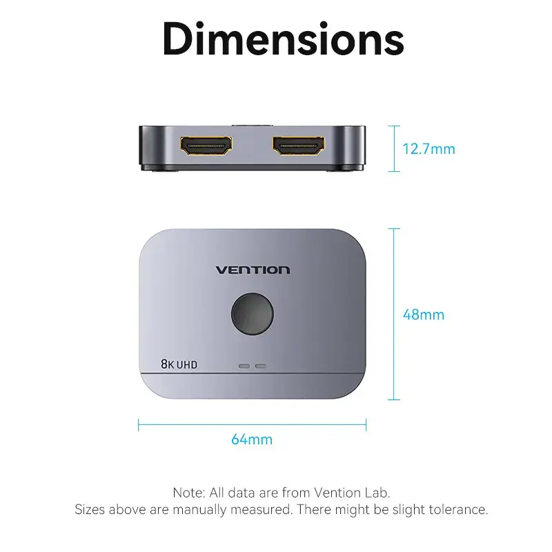Vention 2-Port Bi-Directional 8K HDMI Switcher AKPH0 Photo 16