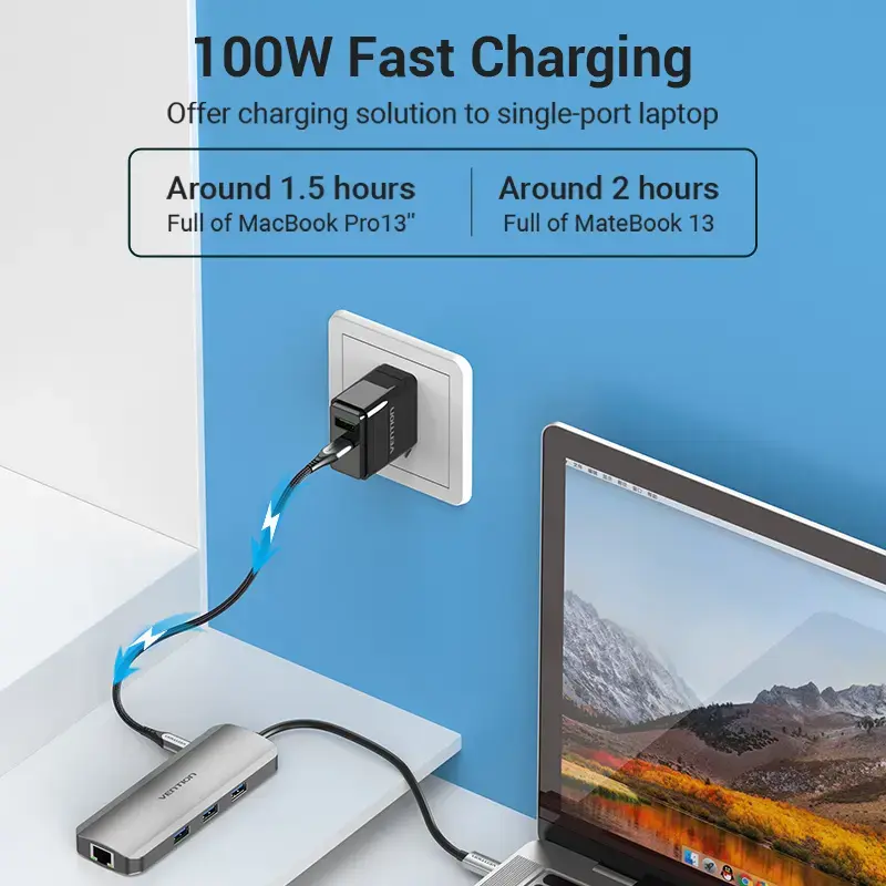 Док-станция Vention Многофункциональная USB-C на HDMI Photo 7